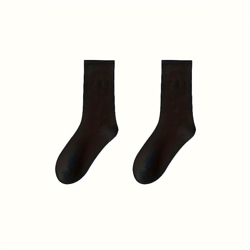 6 Pairs Soft Mid Tube Socks for Women