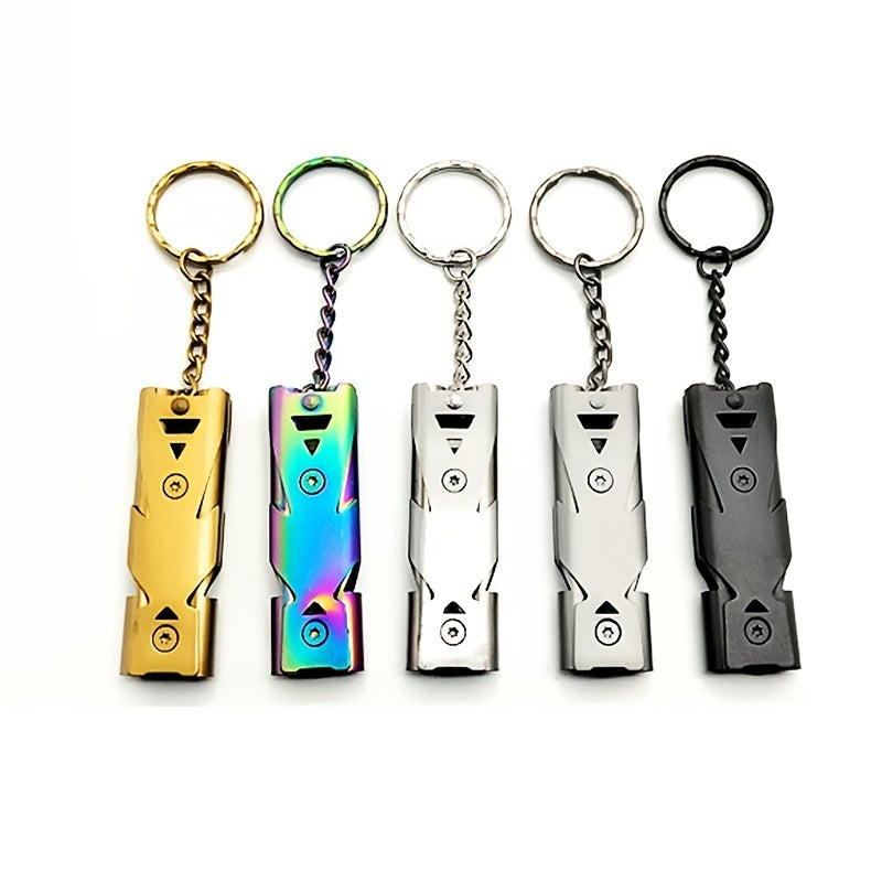 Dual Frequency Outdoor Emergency Whistle Lightweight Aluminum Alloy