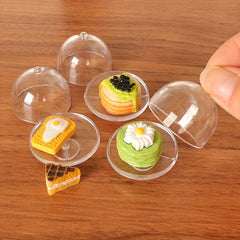1pc Dollhouse Cake Tray & Cover 1/6 1/12 Scale Realistic Dessert Display Rack