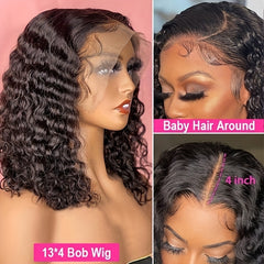 Shoulder Length Bob Wig with Lace Detailing