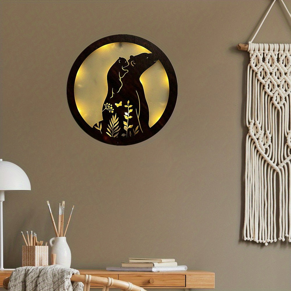 LED Light Carving Fairy Tale Wooden Hanging Sign