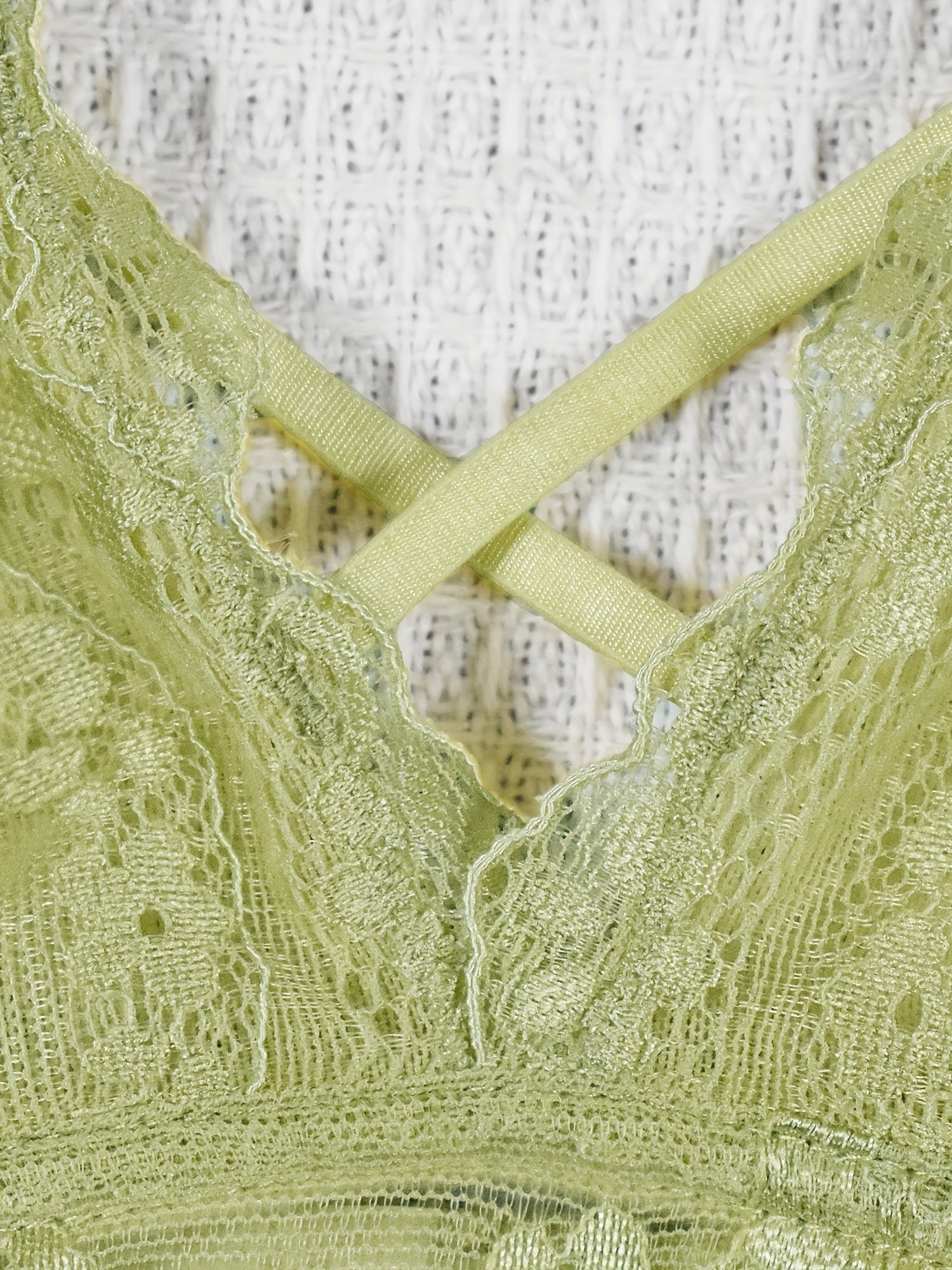  Floral Lace Criss Cross Soft Bralette