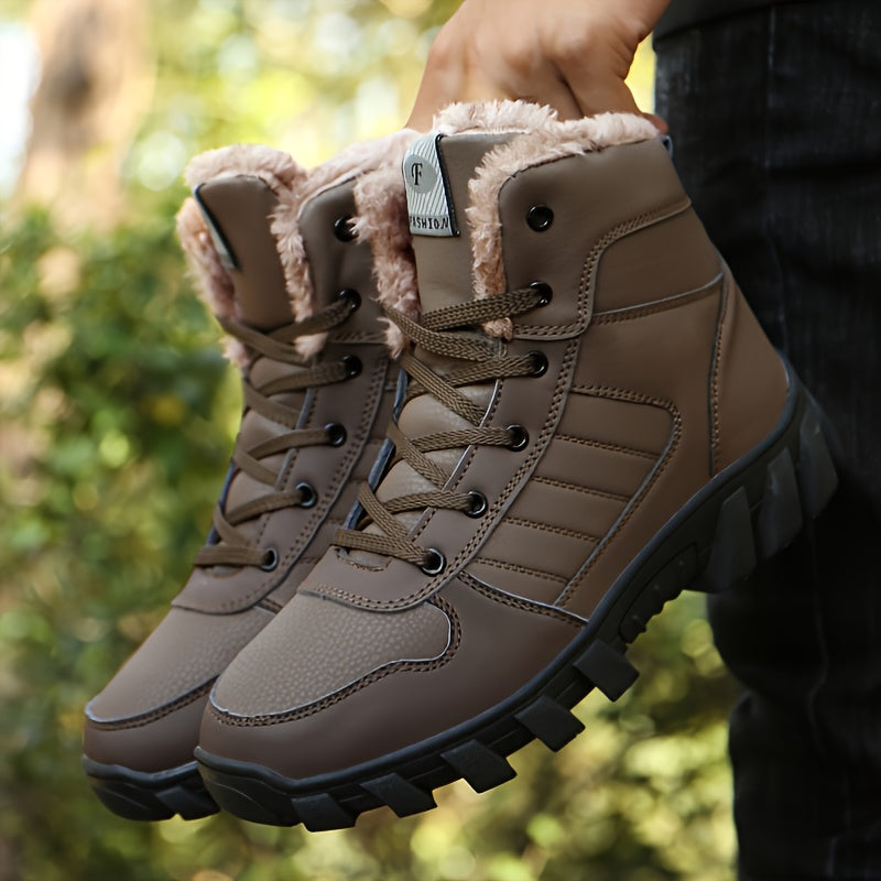 Women's Waterproof Snow Boots Plush Lined Warm Hiking Shoes