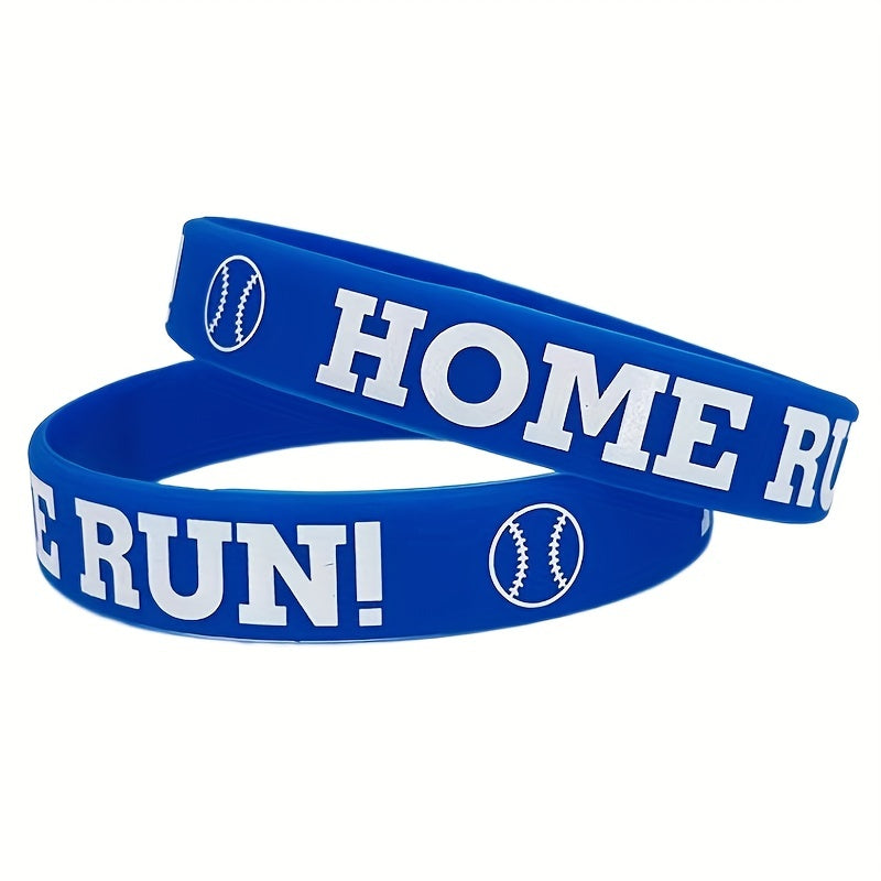 Softball Pattern Silicone Bracelet for Sports Fans & Players