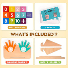 Wooden Arithmetic Learning Board for 3-yr-old Kids