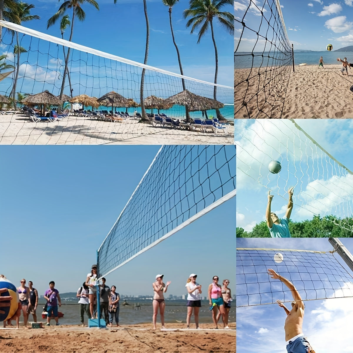 Foldable Volleyball Net Standard Size Indoor/Outdoor Use