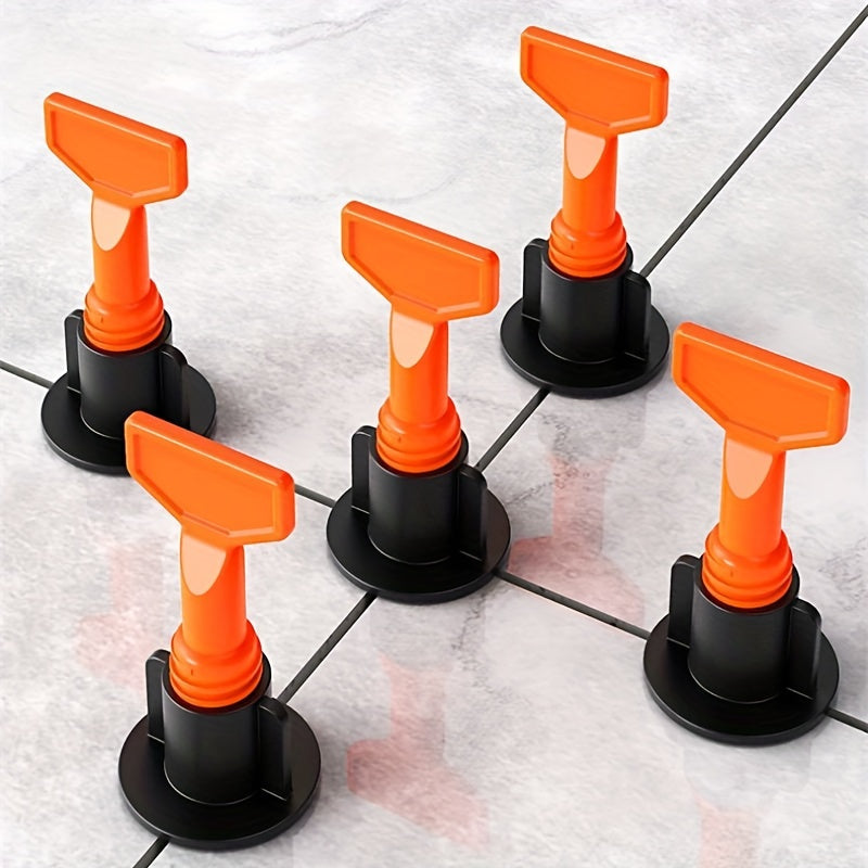 Tile Leveling System Kit 50pcs With 1 Plastic Wrench 3" Disc Diameter