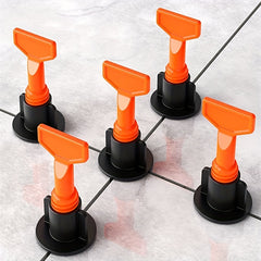 Tile Leveling System Kit 50pcs With 1 Plastic Wrench 3" Disc Diameter