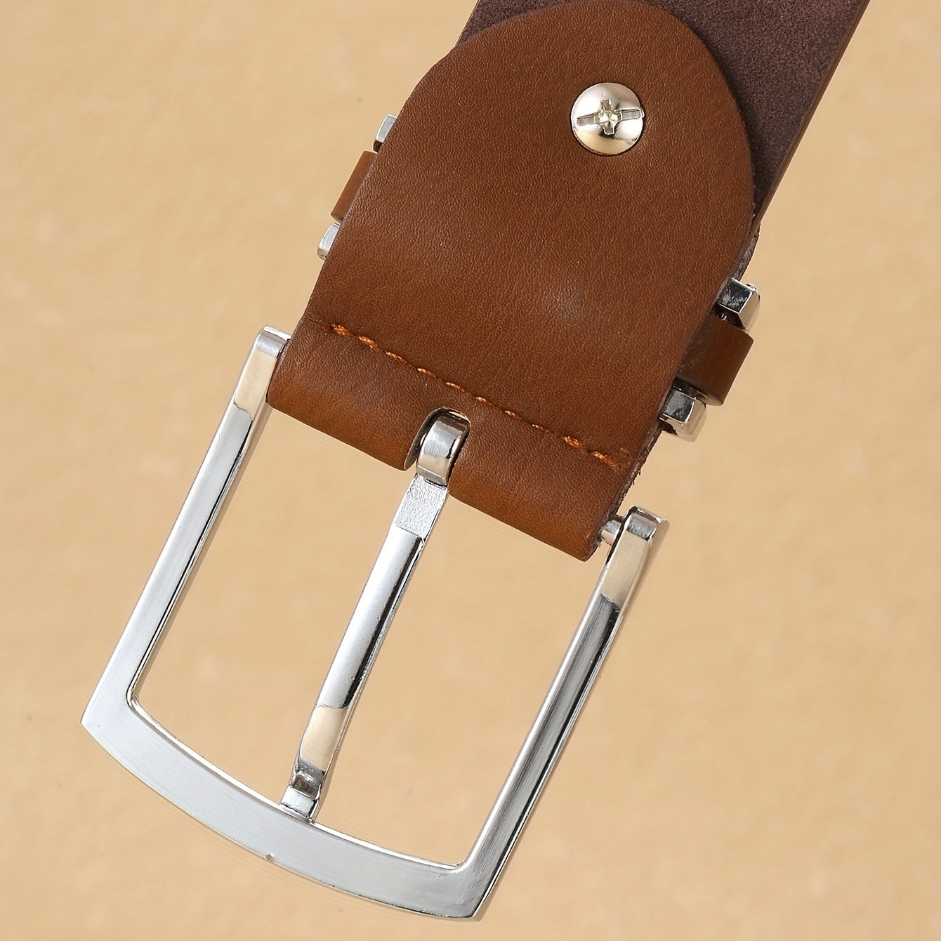 PU Leather Business Men's Pin Buckle Belt