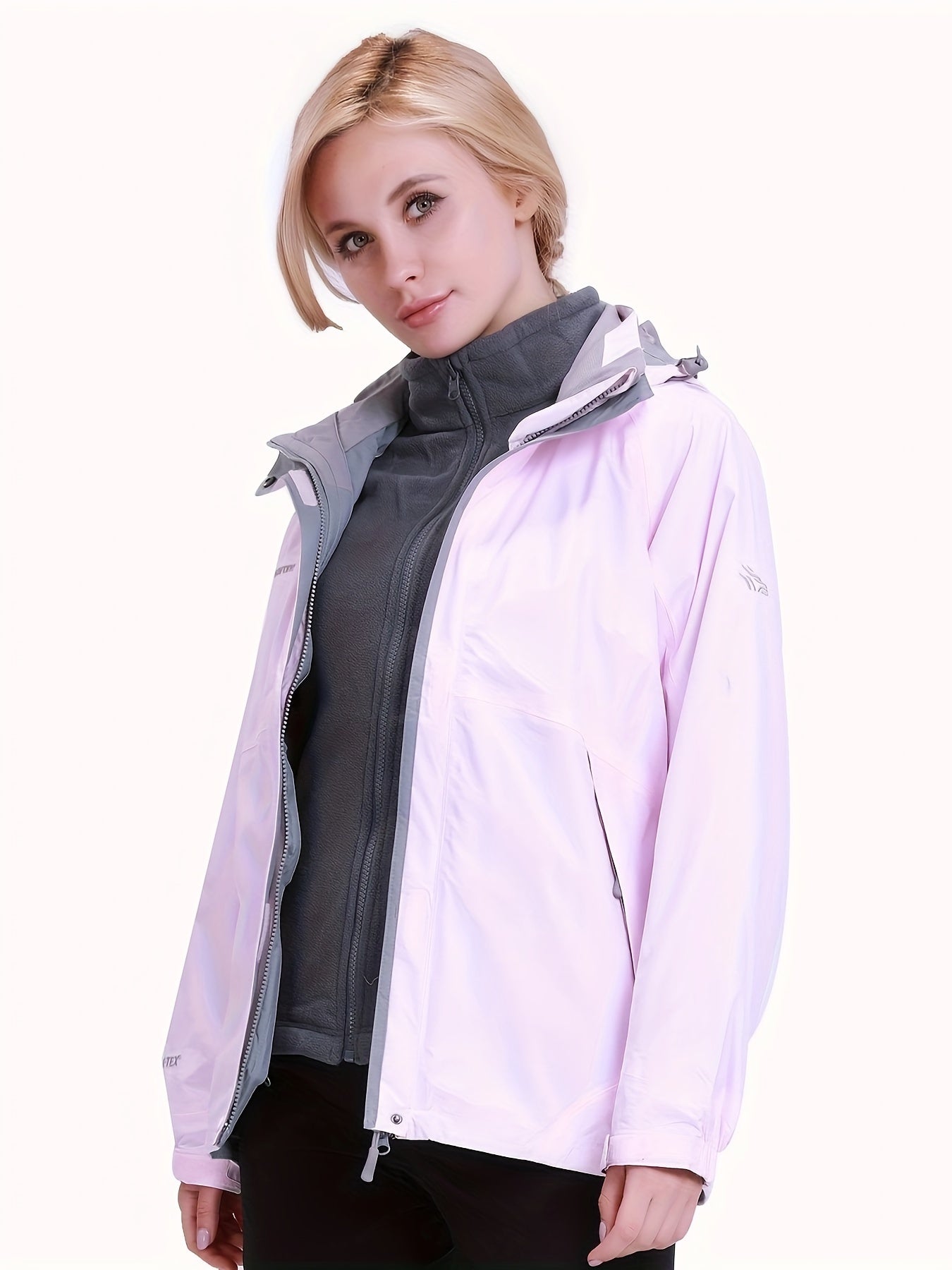 Women's 3-in-1 Ski Jacket Hooded Windproof Waterproof Coat