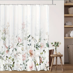 Wildflower Leaf Herbs Shower Curtain 71x71in