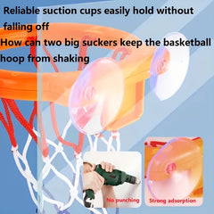 Children's Mini Basketball Hoop with Suction Cup - 3 Balls Set