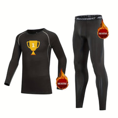 Kids Compression Fleece Sets Trophy Crew Pullover
