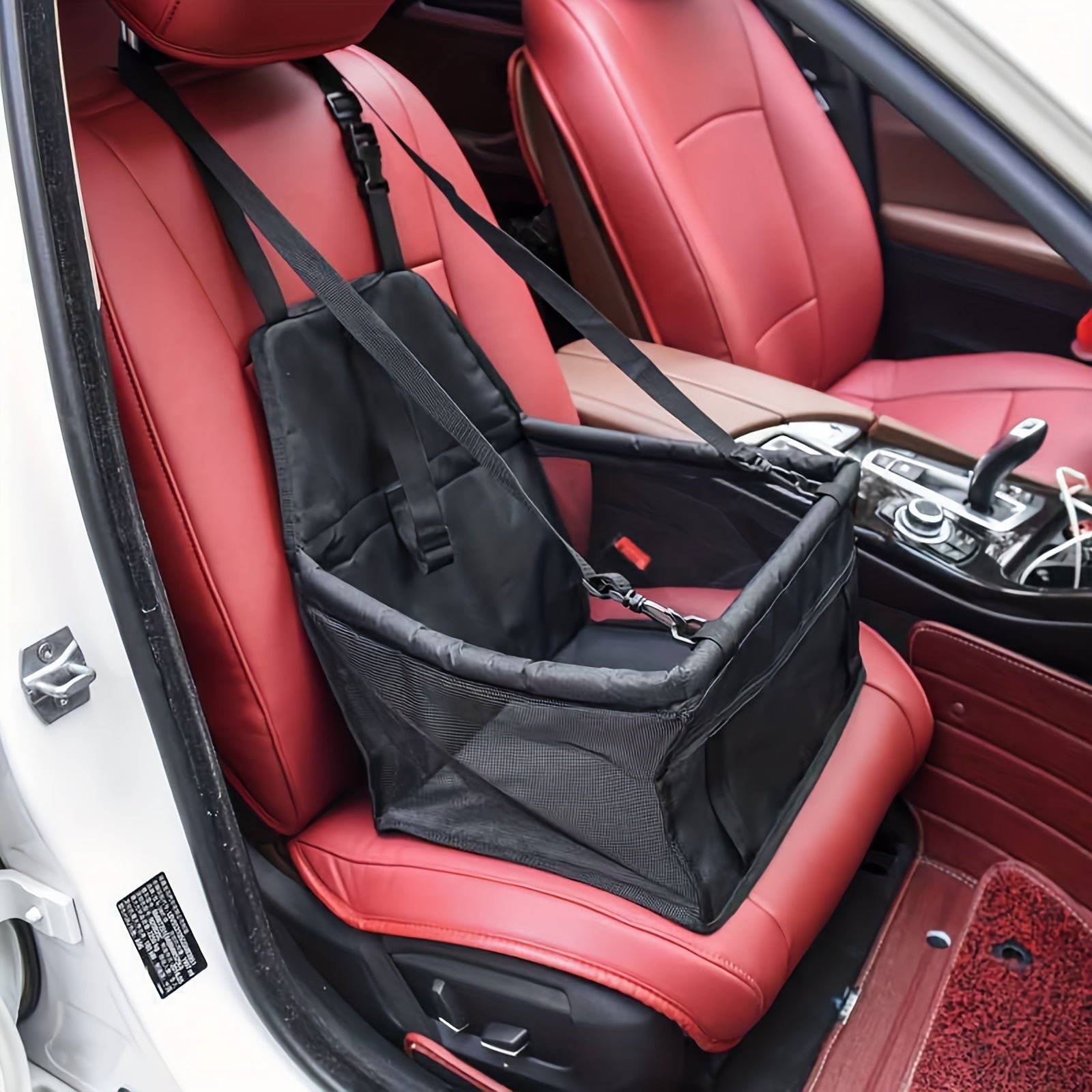 Portable Pet Car Booster Seat for Comfort & Safety