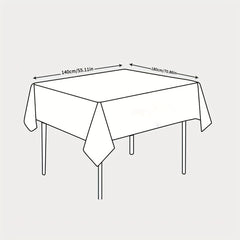 Waterproof Rectangle Linen Tablecloth for Kitchen & Dining
