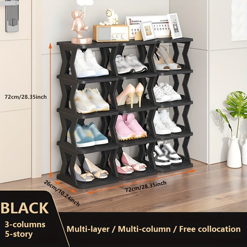 1pc Shoe Rack Storage DIY Large Capacity Living Room Balcony Organizer