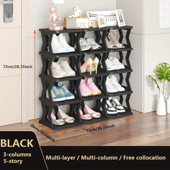 1pc Shoe Rack Storage DIY Large Capacity Living Room Balcony Organizer