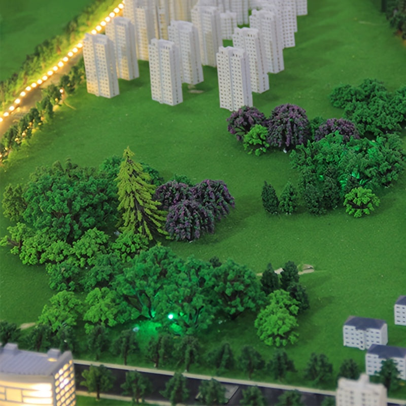 50pcs Poplar Ball Trees Train Park Railway Scenery Layout