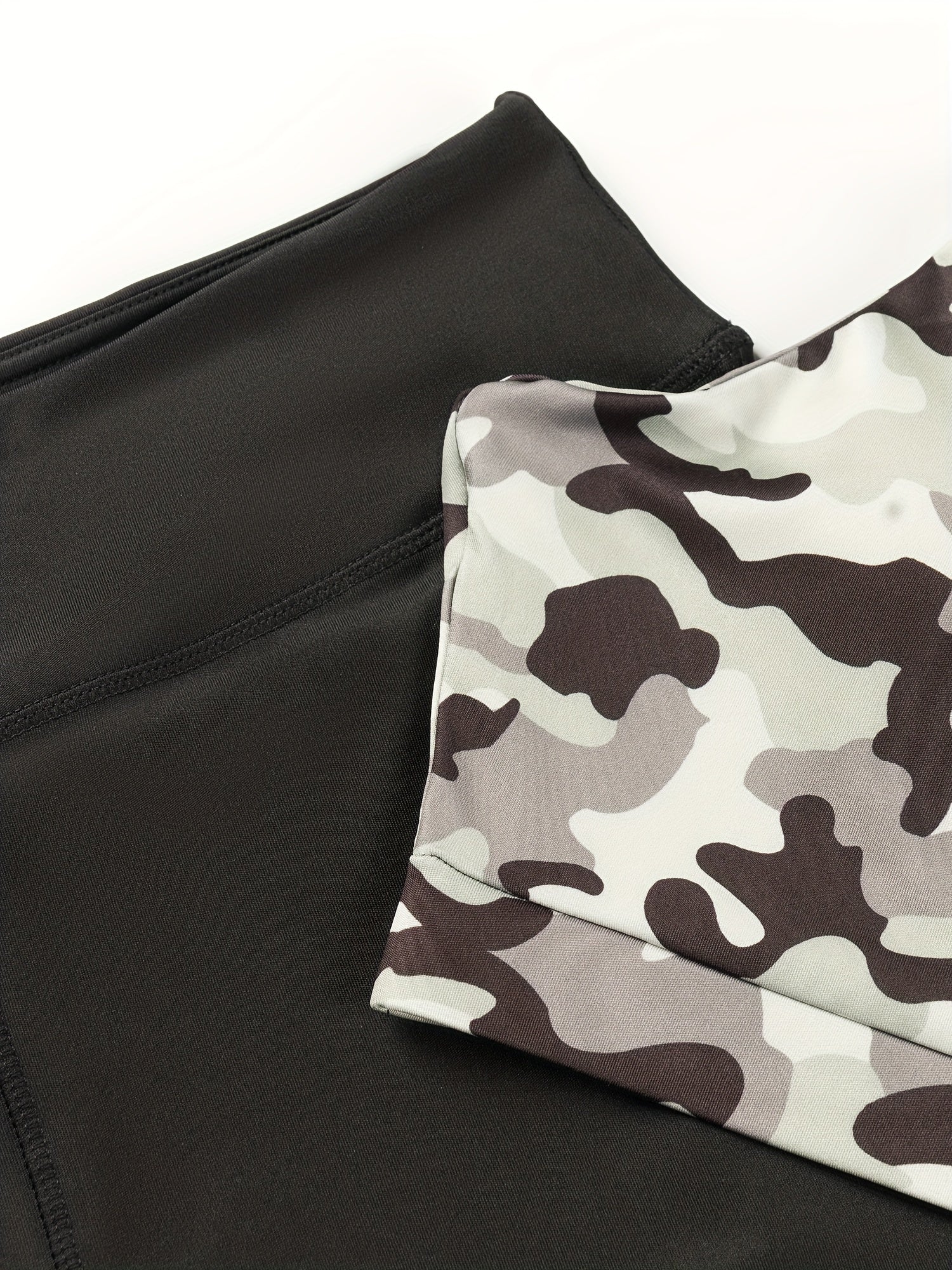  Camo Criss Cross Bra & Mesh Leggings Set