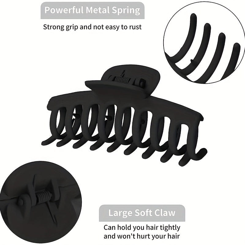 Matte Hair Claw Clip Non Slip Strong Hold Grip Hair Jaw Clip