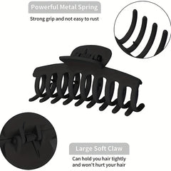 Matte Hair Claw Clip Non Slip Strong Hold Grip Hair Jaw Clip