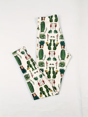  Plant Print High Rise Gym Leggings