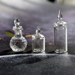 3pcs Micro Transparent Glass 1 12 Dollhouse Jar Decorations