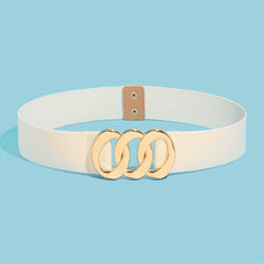 Triple Linked Ring Wide Belt for Women