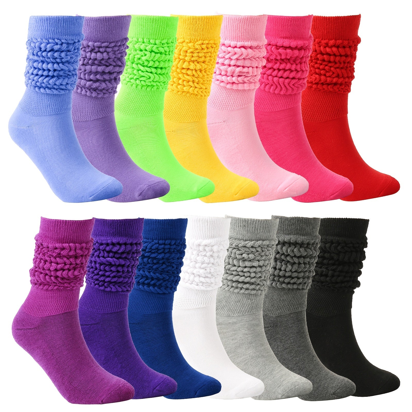 Thermal Knee High Socks Knit Style Solid Calf Socks Women's Stockings