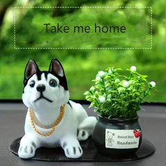 Shaking Head Dog Car Ornament Lucky Cartoon Decoration
