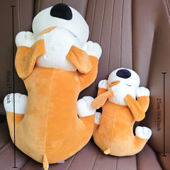 Brown Puppy Plush Toy Soft Fluffy Texture Collectible Model