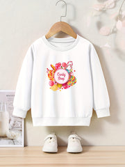Girls Candy Shop Print Sweatshirt Long Sleeve Top