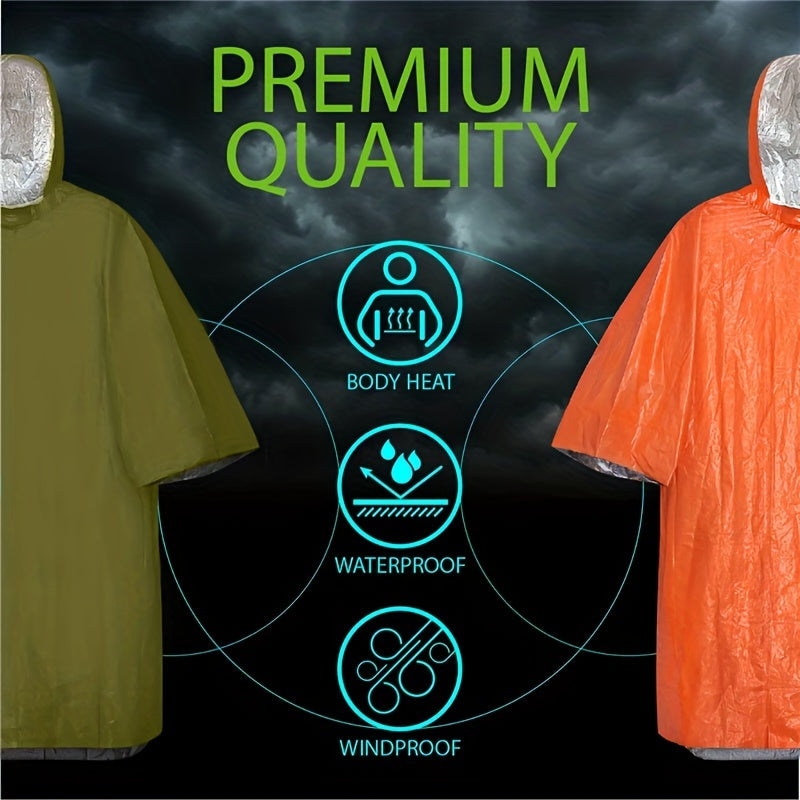 3 in 1 Raincoat Waterproof Poncho Hooded Sun Protection