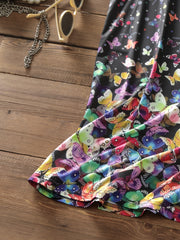  Colorful Dot & Butterfly Print Tank Top