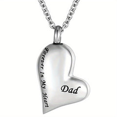 Pet Cremation Urn Jewelry Stainless Steel Keepsake Necklace for Ashes