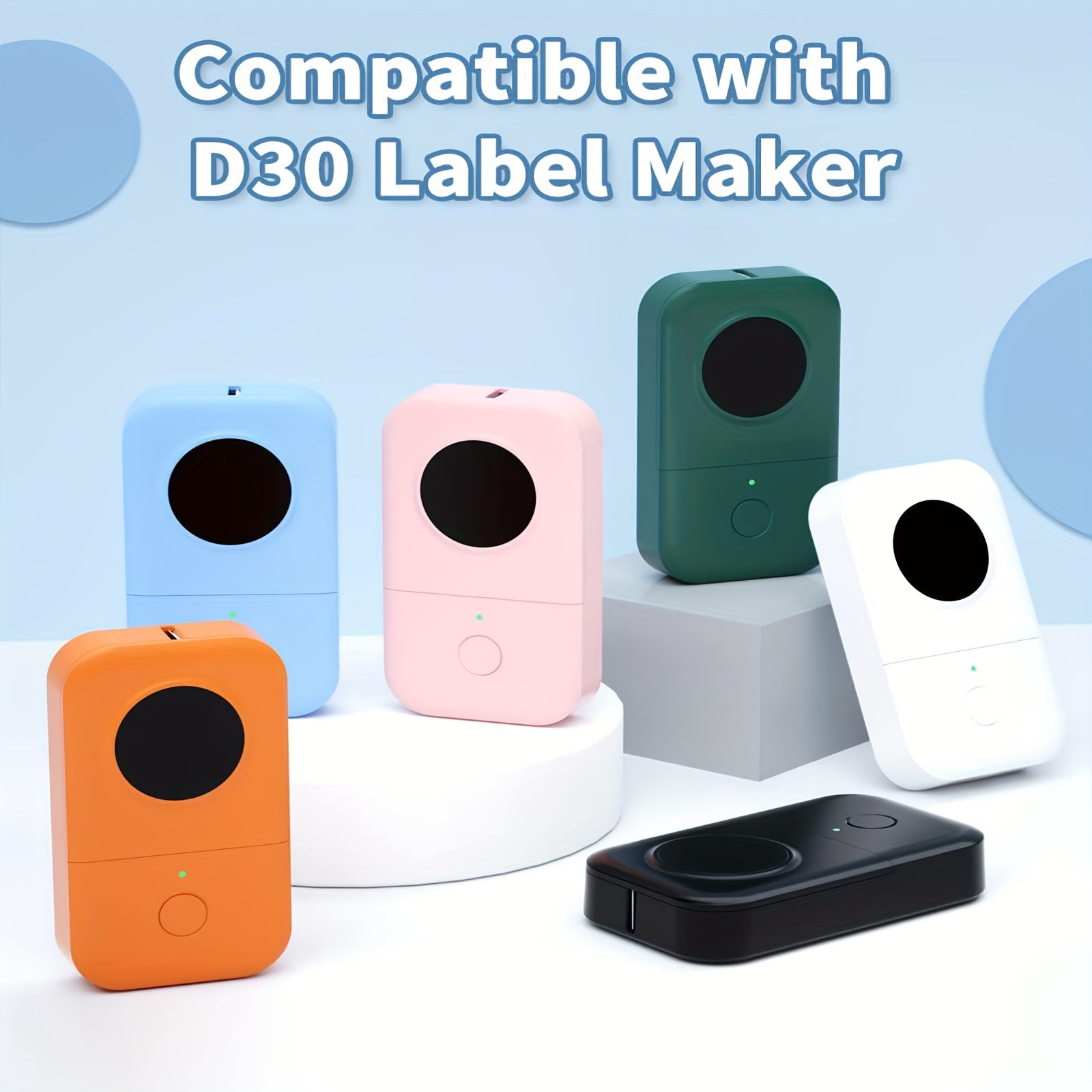 Phomemo D30 Label Maker Paper, Various Sizes, Self-Adhesive, Blank Printer Paper