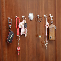 10pcs Stainless Steel Magnetic Wall Hooks Heavy Duty Hooks For Hanging Punch