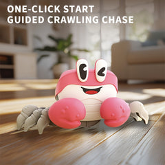 Interactive Crab Crawling Toy Lights & Sound Bionic Legs Pink Yellow