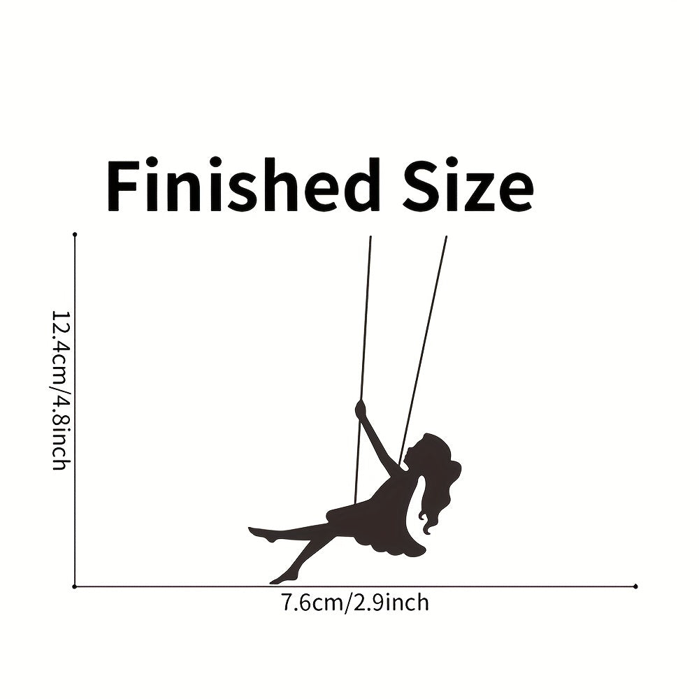 Cartoon Girl Switch Sticker Swing Pattern Wall Decal