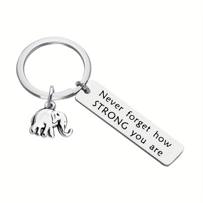 NEVER FORGET HOW STRONG YOU Keychain Inspirational Gift