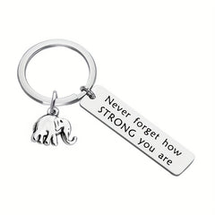 NEVER FORGET HOW STRONG YOU Keychain Inspirational Gift