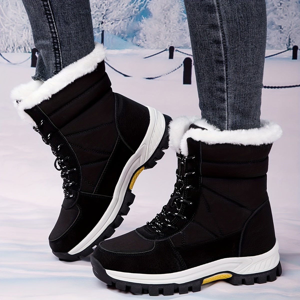 Women's Snow Boots Warm High Top Hiking Boots