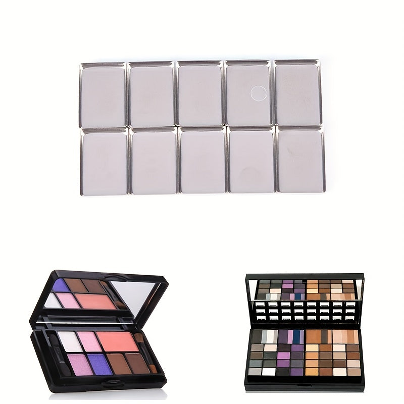 10pcs Aluminum Eyeshadow Pans Travel Storage Empty Tin Cases