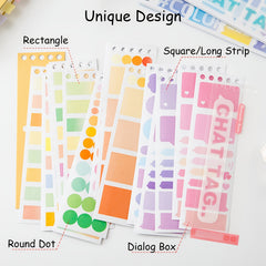 Gradient pattern Loose leaf And Paper Label Index Stickers