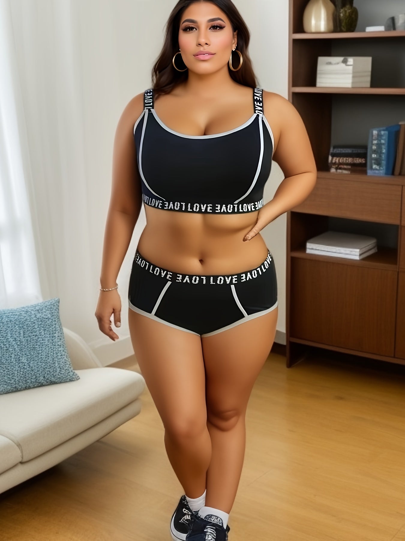  Sports Lingerie Set High Stretch Bra & Panty 2 Piece Set