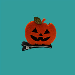 Halloween Pumpkin Skull Hair Clips Set