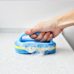 Sponge Cleaning Brush with Handle Thickening Bathroom Tile Cleaning Sponge