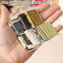 Micro House Library Bedroom Decor DIY Miniature English Books for 1 12 Dollh