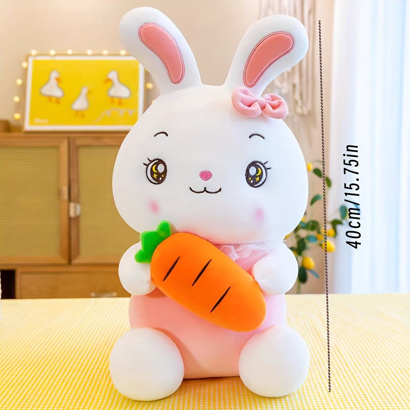 Soft Bunny Rabbit Plush Toy with Expressive Eyes & Nose