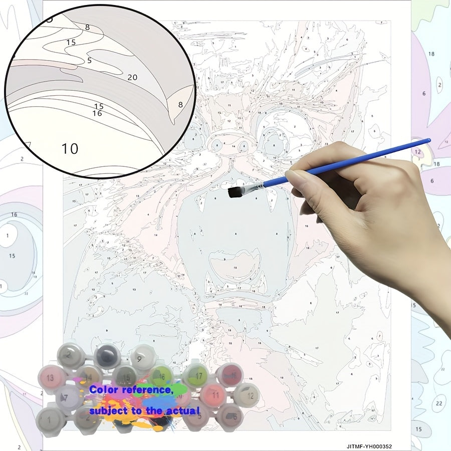 DIY Painting Kit Fierce Cat for Beginners